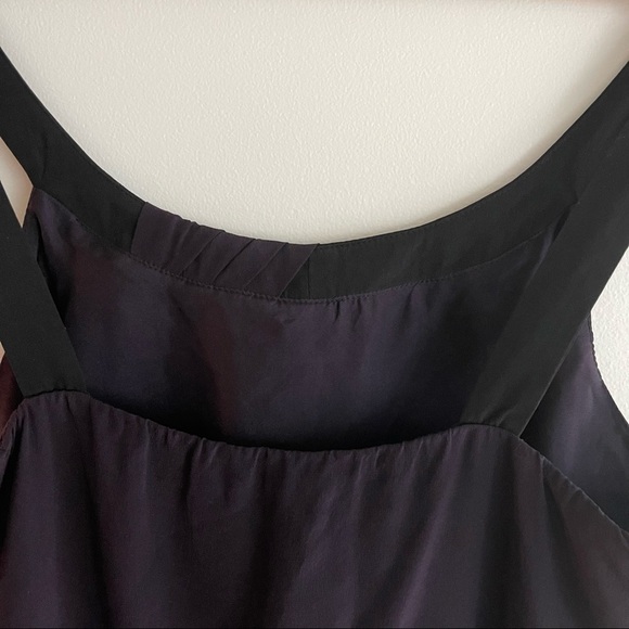 Matty M Women's Silk Cami Tank Blouse Purple With Black Straps Small - Picture 8 of 11